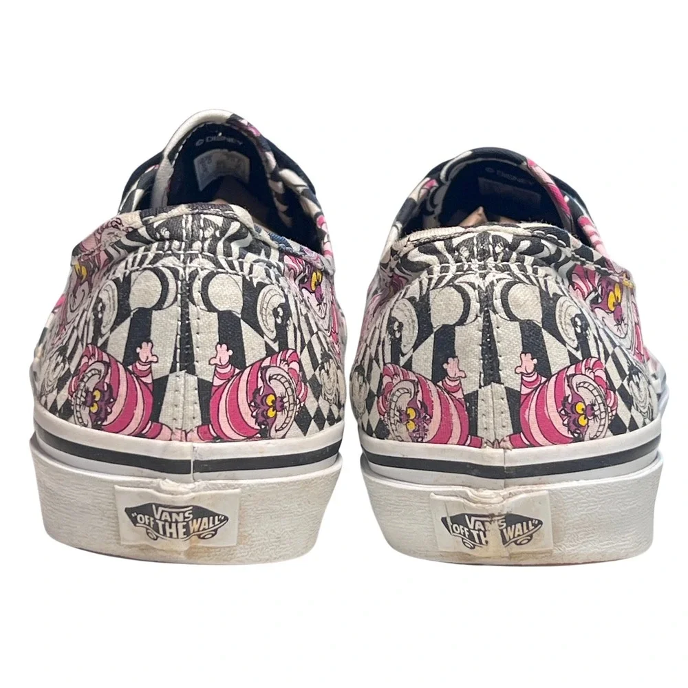 Vans Authentic Disney Cheshire Cat Women 10.5 Mens 9 Alice in Wonderland Checker